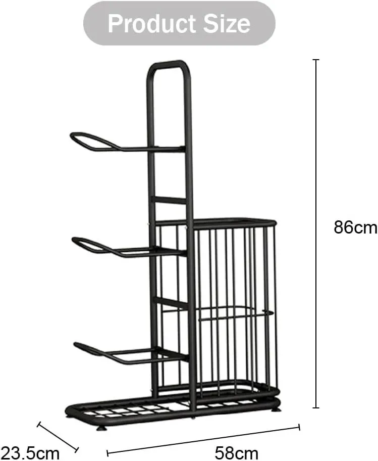CARLA HOME Ball Storage Rack - 3-Tier Sports Organiser view 3