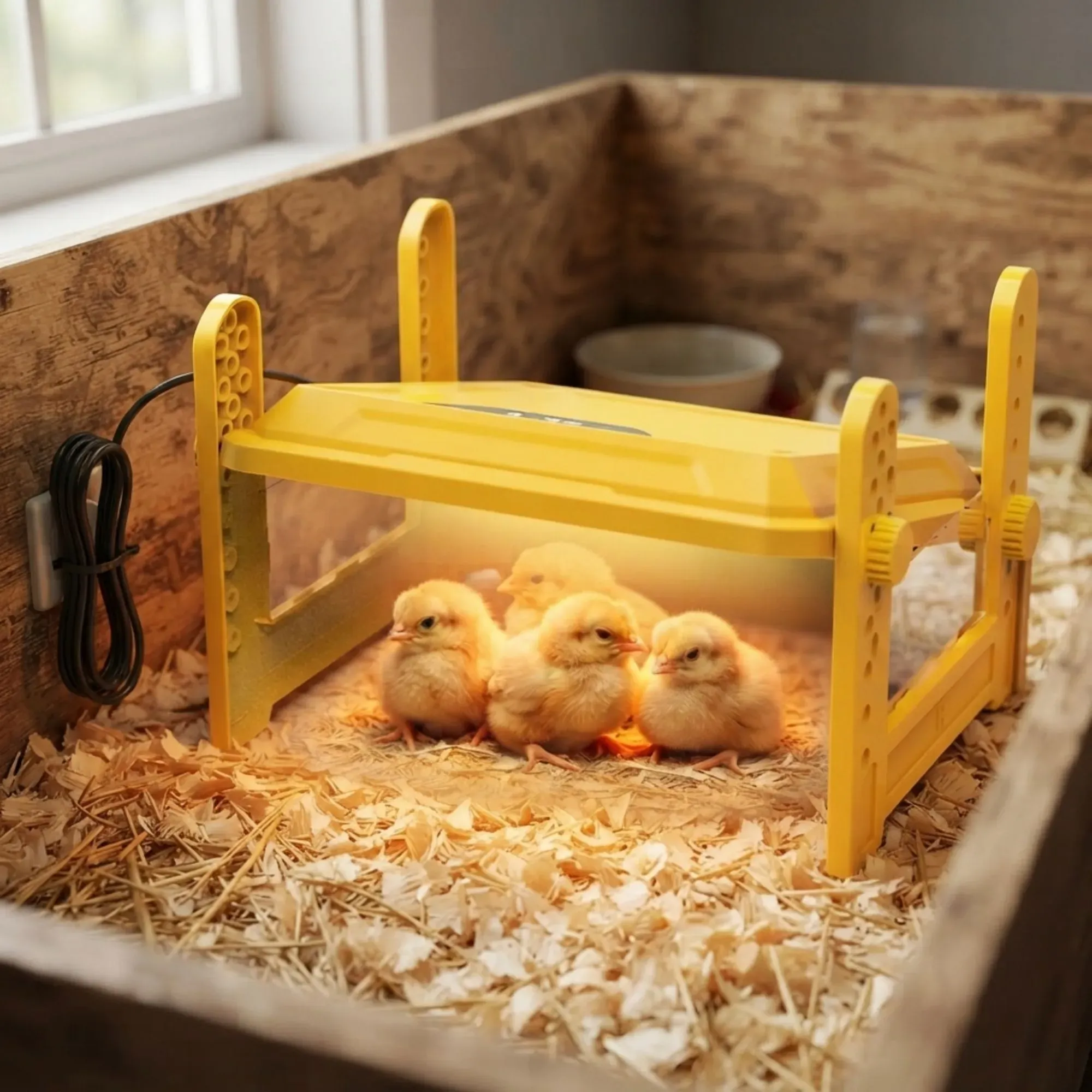CARLA HOME Upgraded Chick Brooder Heating Plate - Adjustable Height - Yellow view 2