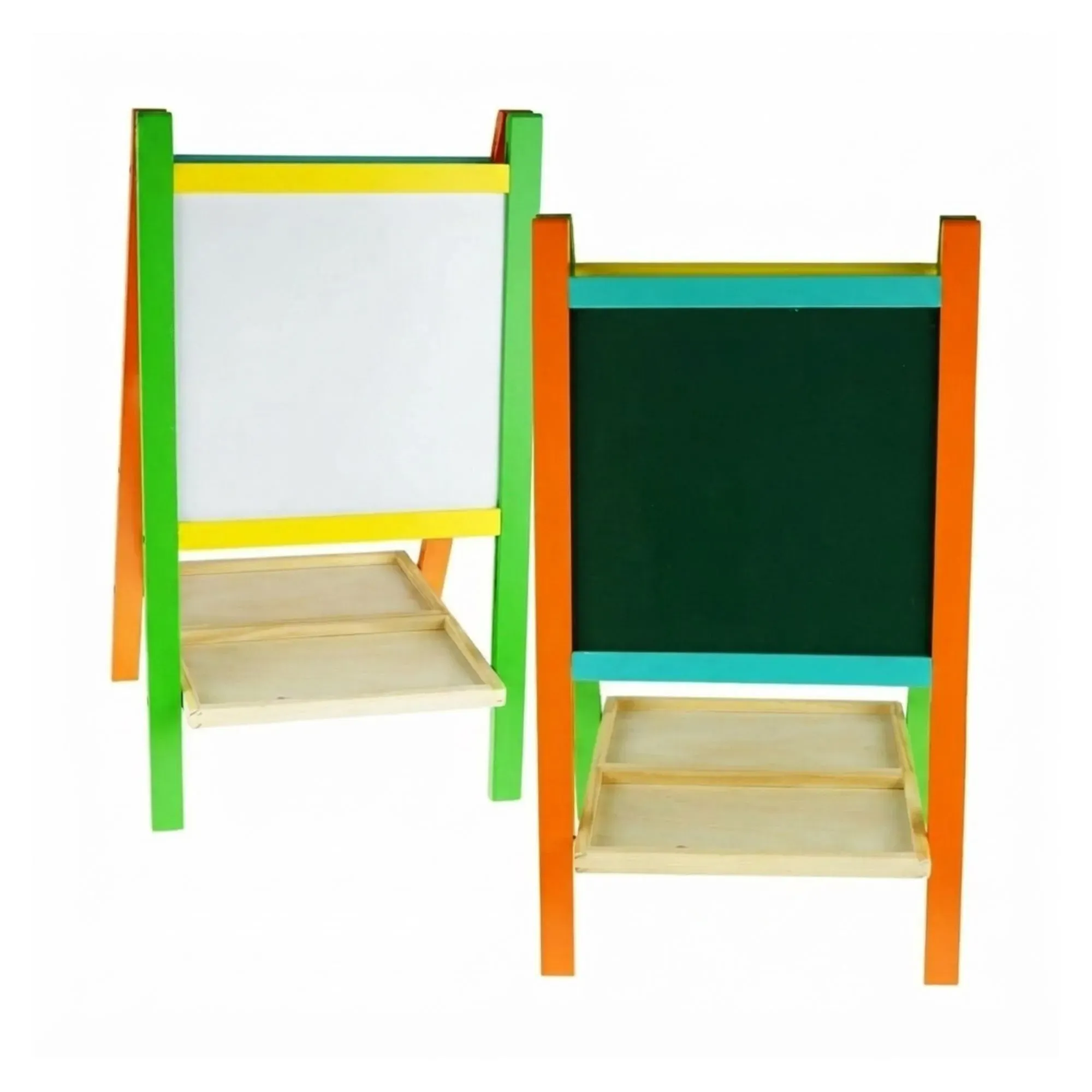 CARLA HOME Kids Art Easel, Double-Sided Chalkboard Whiteboard, Multicolour view 8