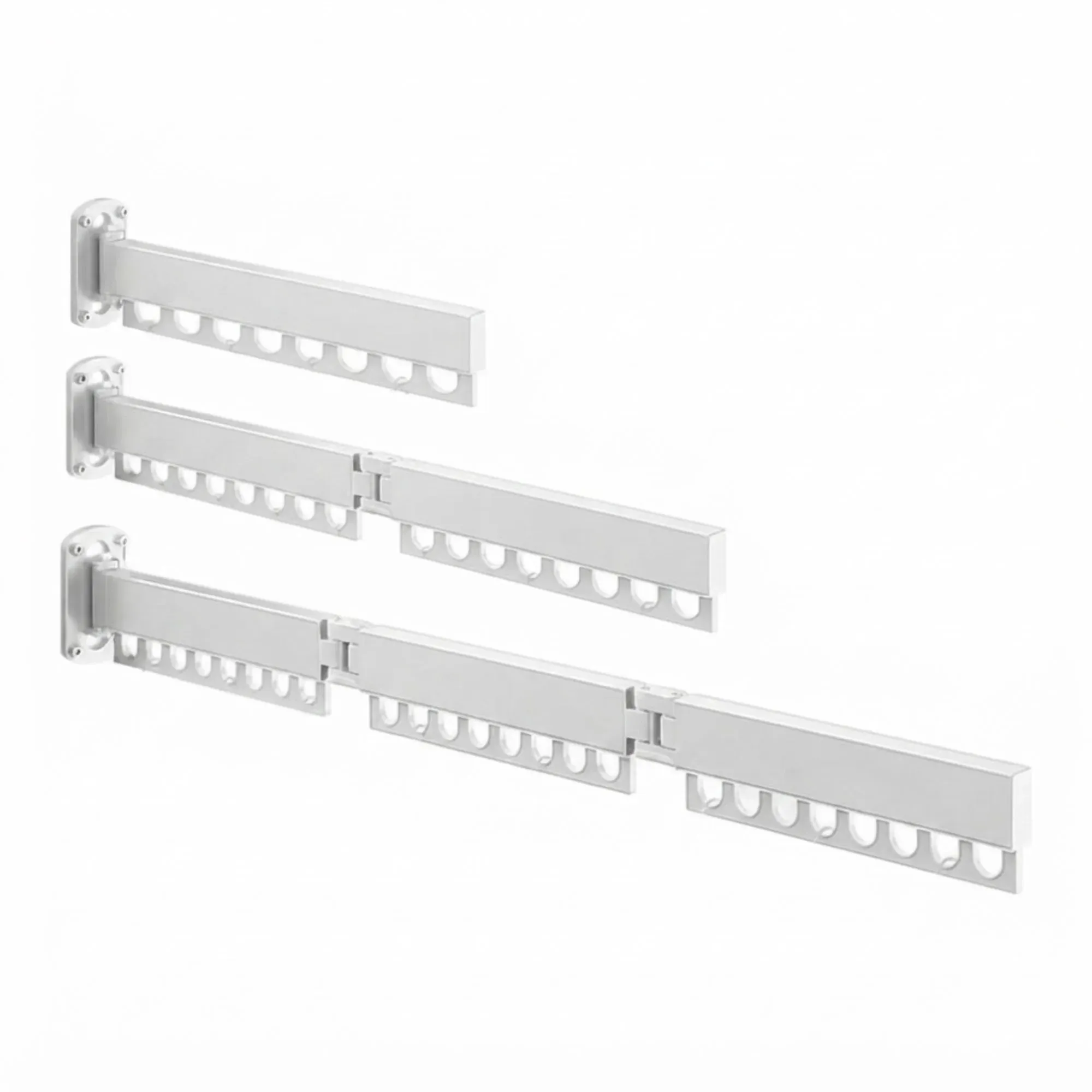 CARLA HOME 3-Fold Wall Mounted Clothes Drying Rack, Laundry Space Saver, White view 9
