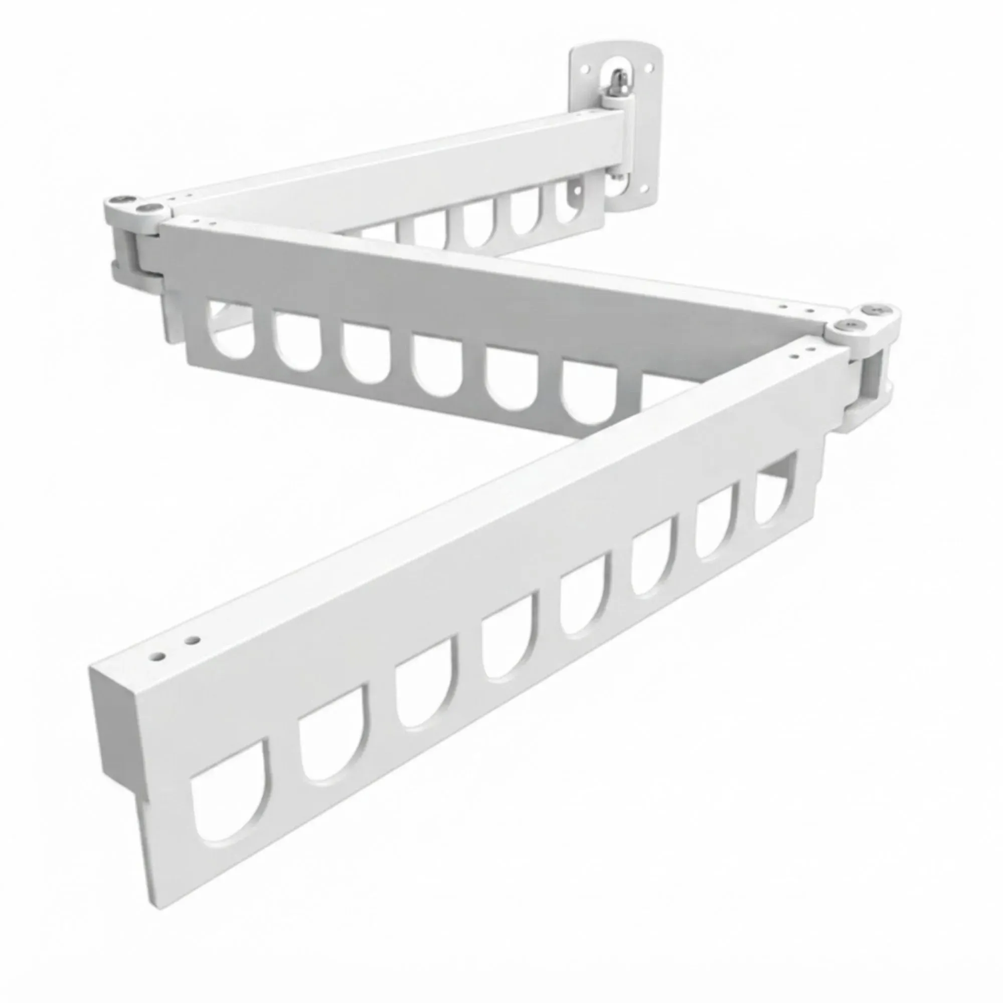 CARLA HOME 3-Fold Wall Mounted Clothes Drying Rack, Laundry Space Saver, White view 10