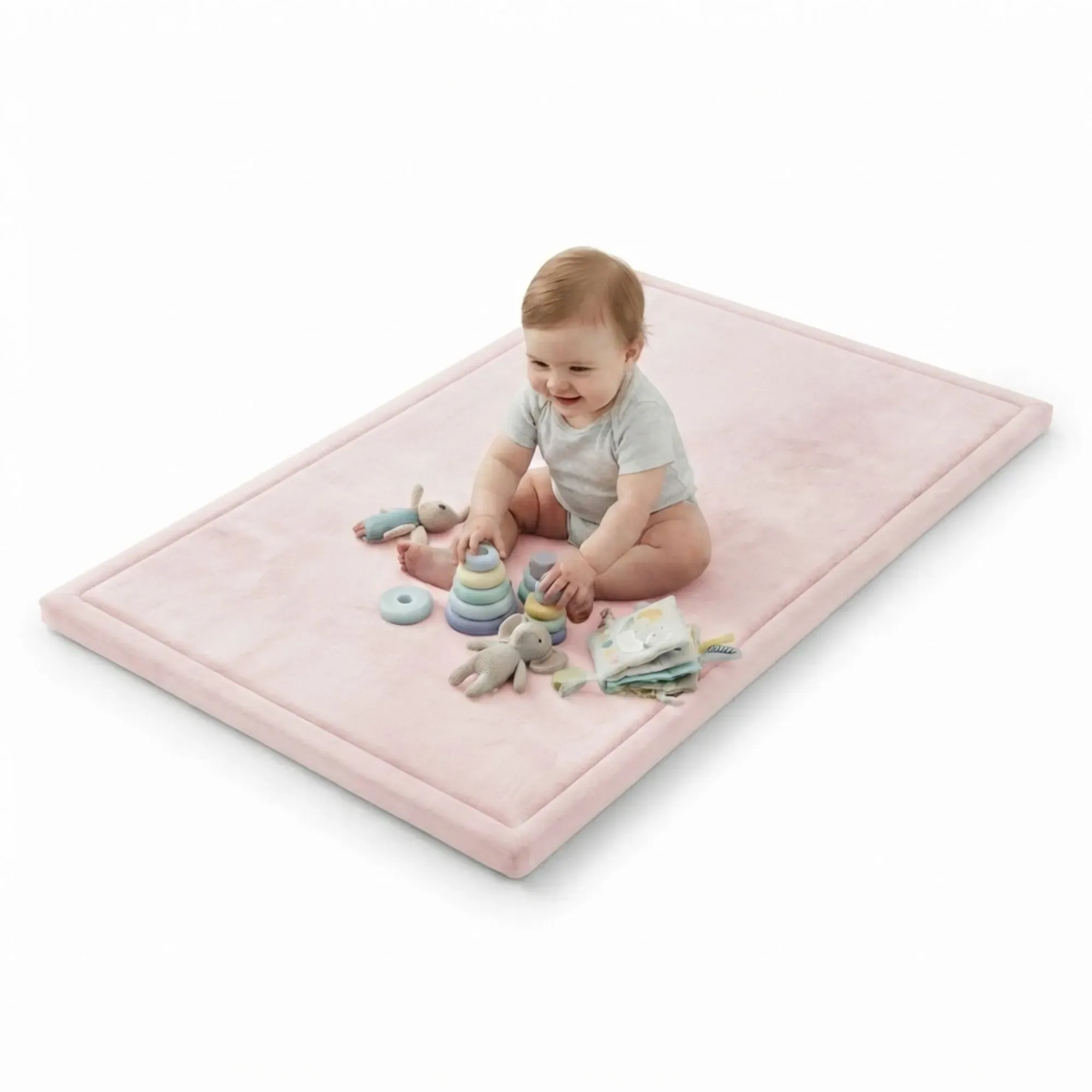 CARLA HOME Baby Play Mat 200x300cm, Thick Foam Crawling Mat, Infants, Pink view 8
