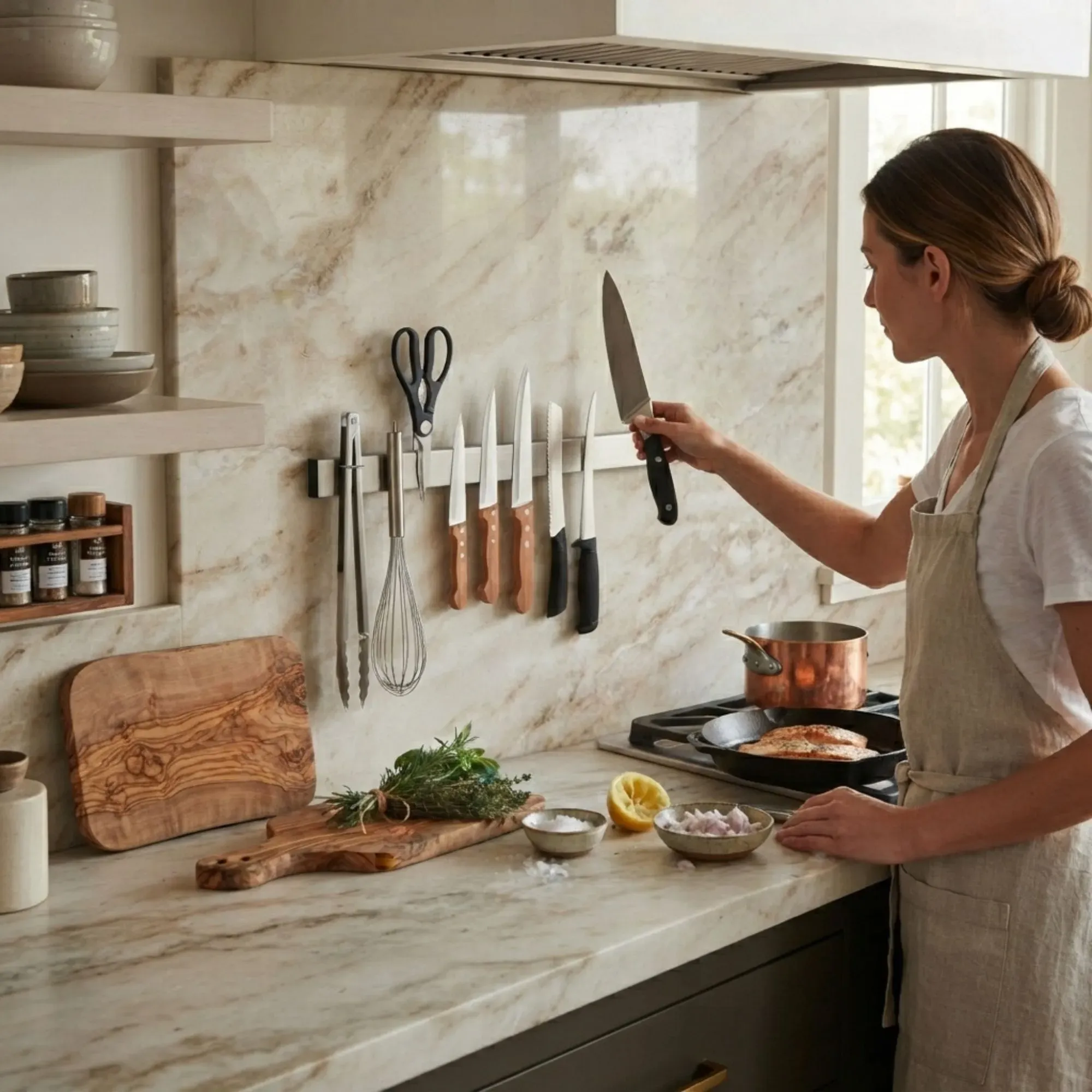 CARLA HOME Magnetic Knife Strip 50cm, Premium Stainless Steel Wall Rack Kitchen view 5