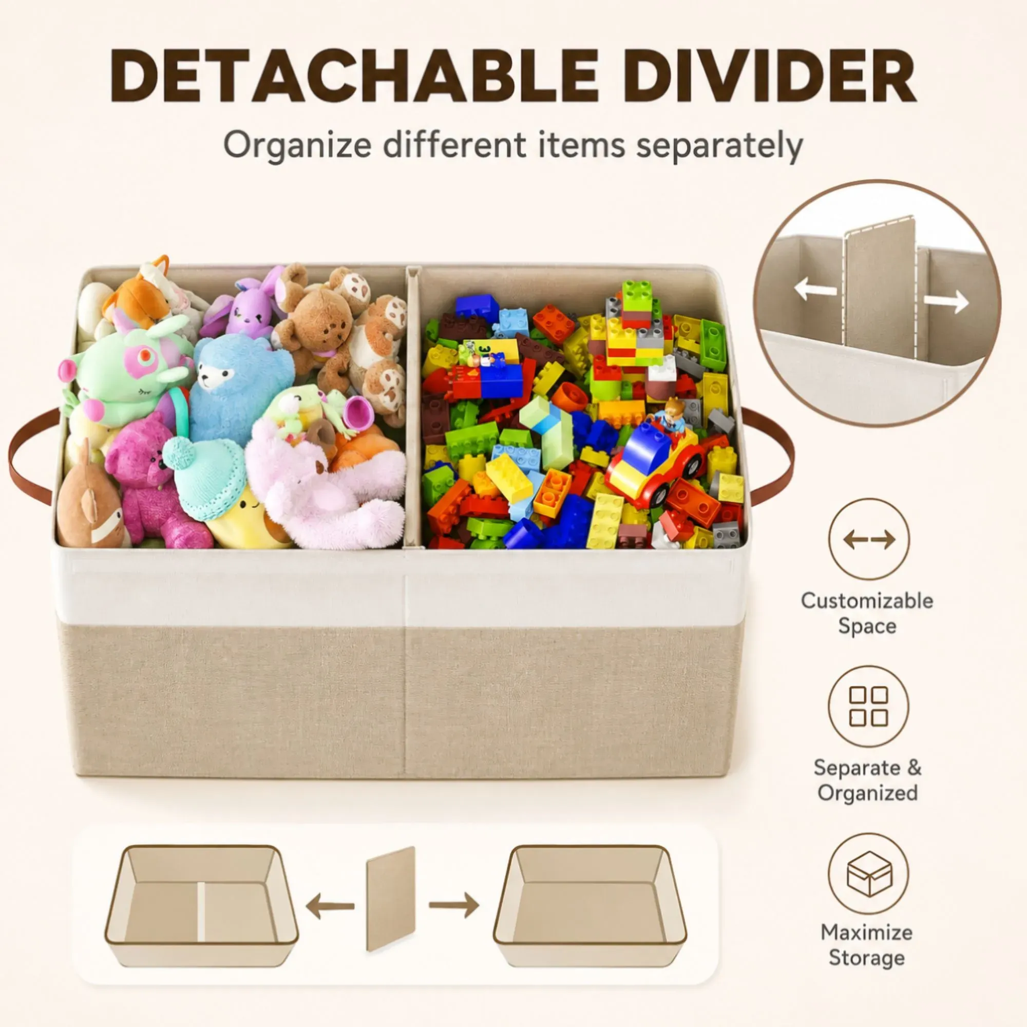CARLA HOME Large Toy Storage Box with Lid Upgraded Toy Storage Chest Organiser view 8