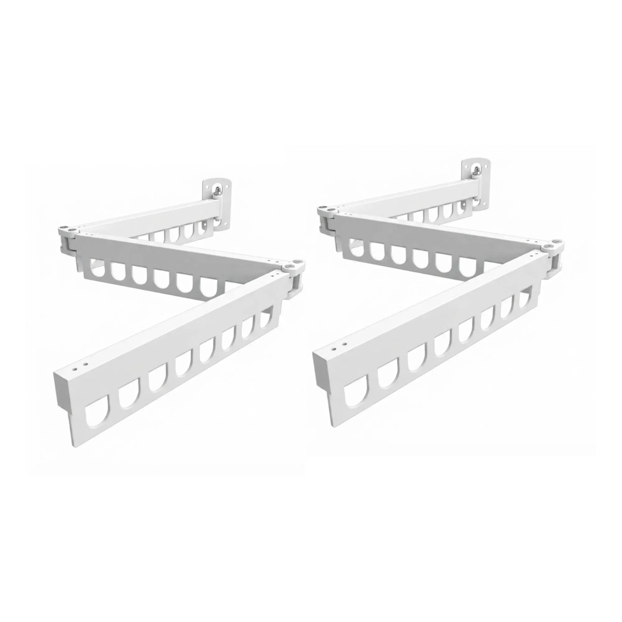 CARLA HOME 2-Pack Wall Mounted Clothes Drying Rack - Tri - Fold - Black - Aluminum view 9