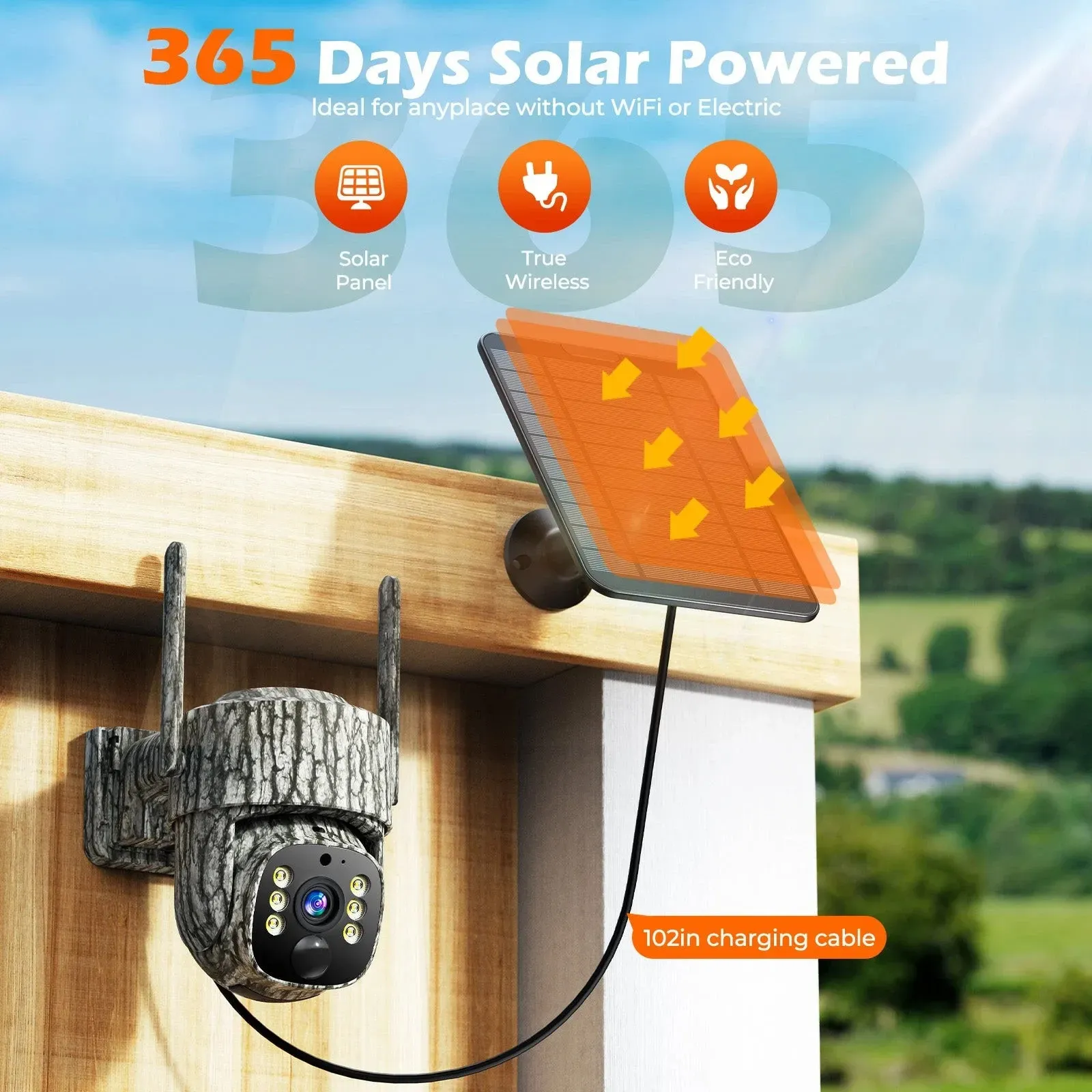 4G Solar Trail Camera in Black with 2.5K Resolution and Live Monitoring view 5