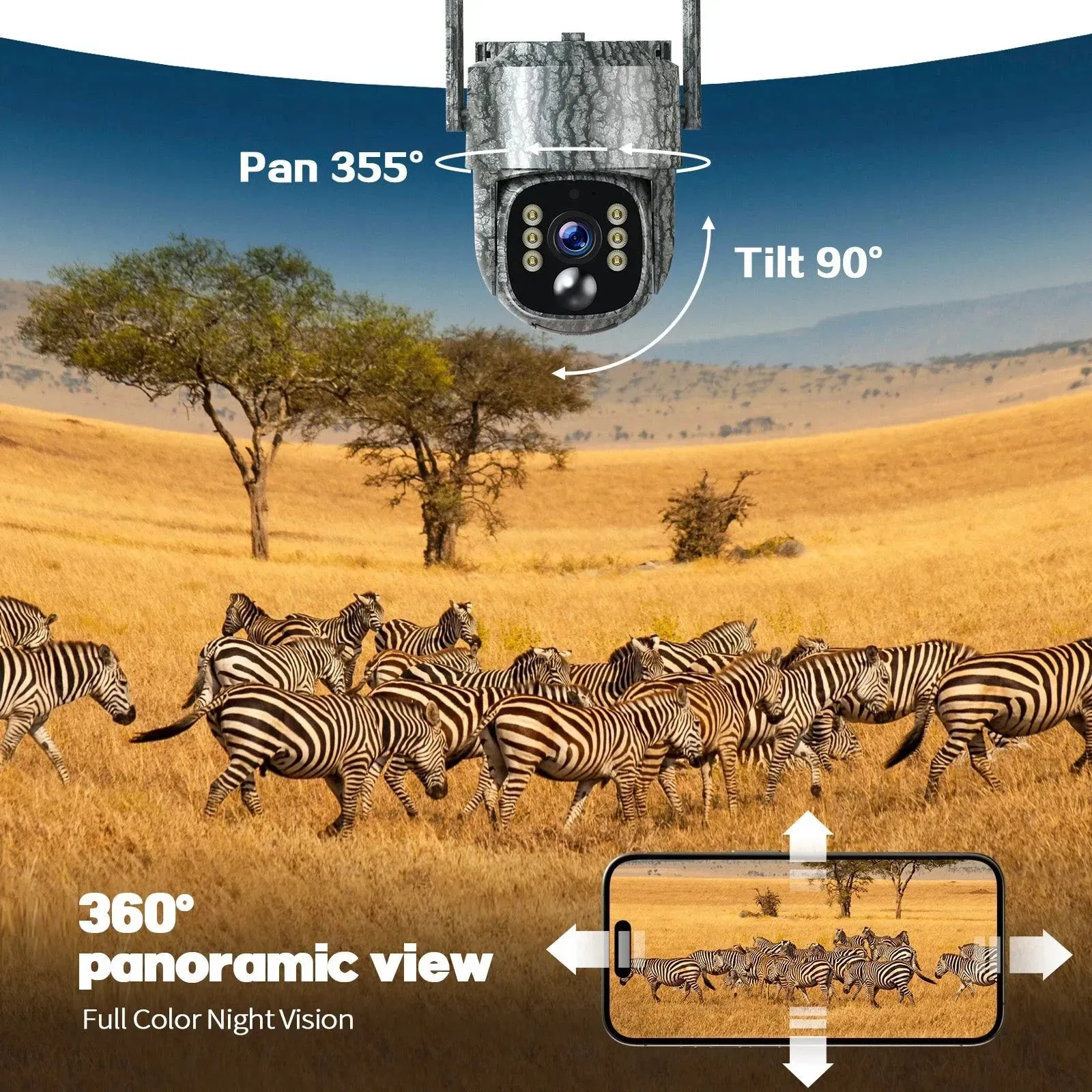 4G Solar Trail Camera in Black with 2.5K Resolution and Live Monitoring view 7