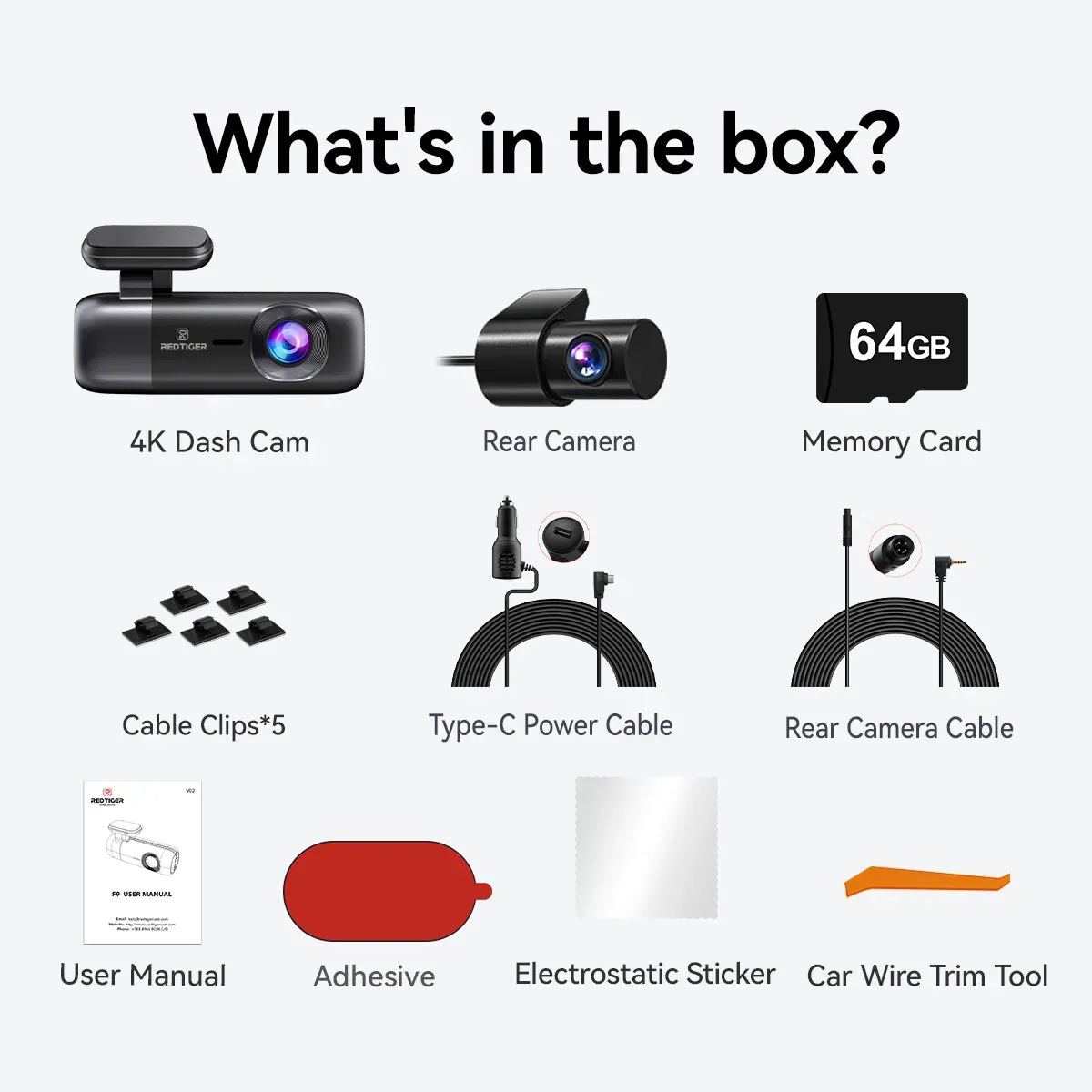 4K Front and Rear Dash Camera with WiFi GPS and Free 64GB SD Card view 7