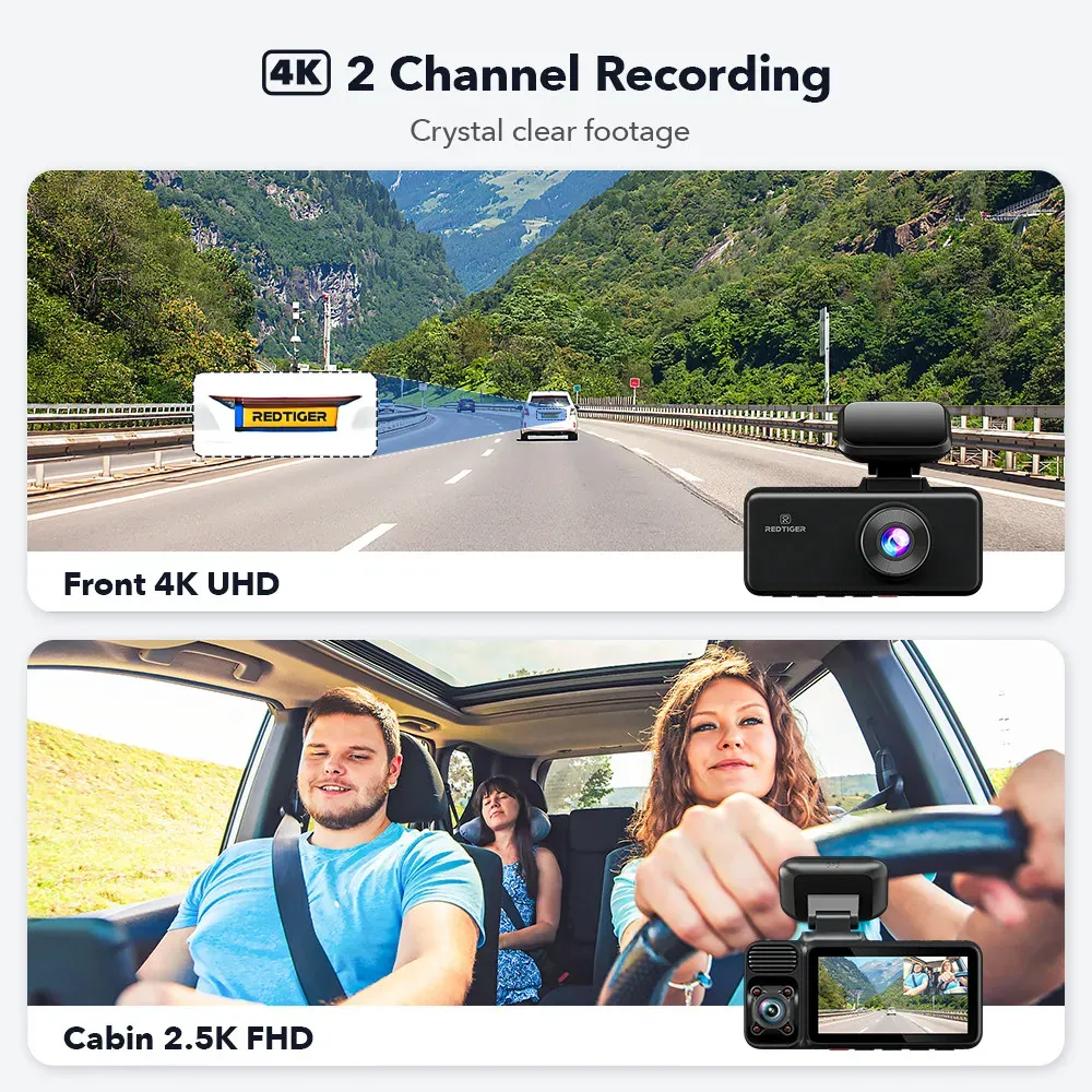 4K 3 Channel Dash Cam with 5G WiFi view 3