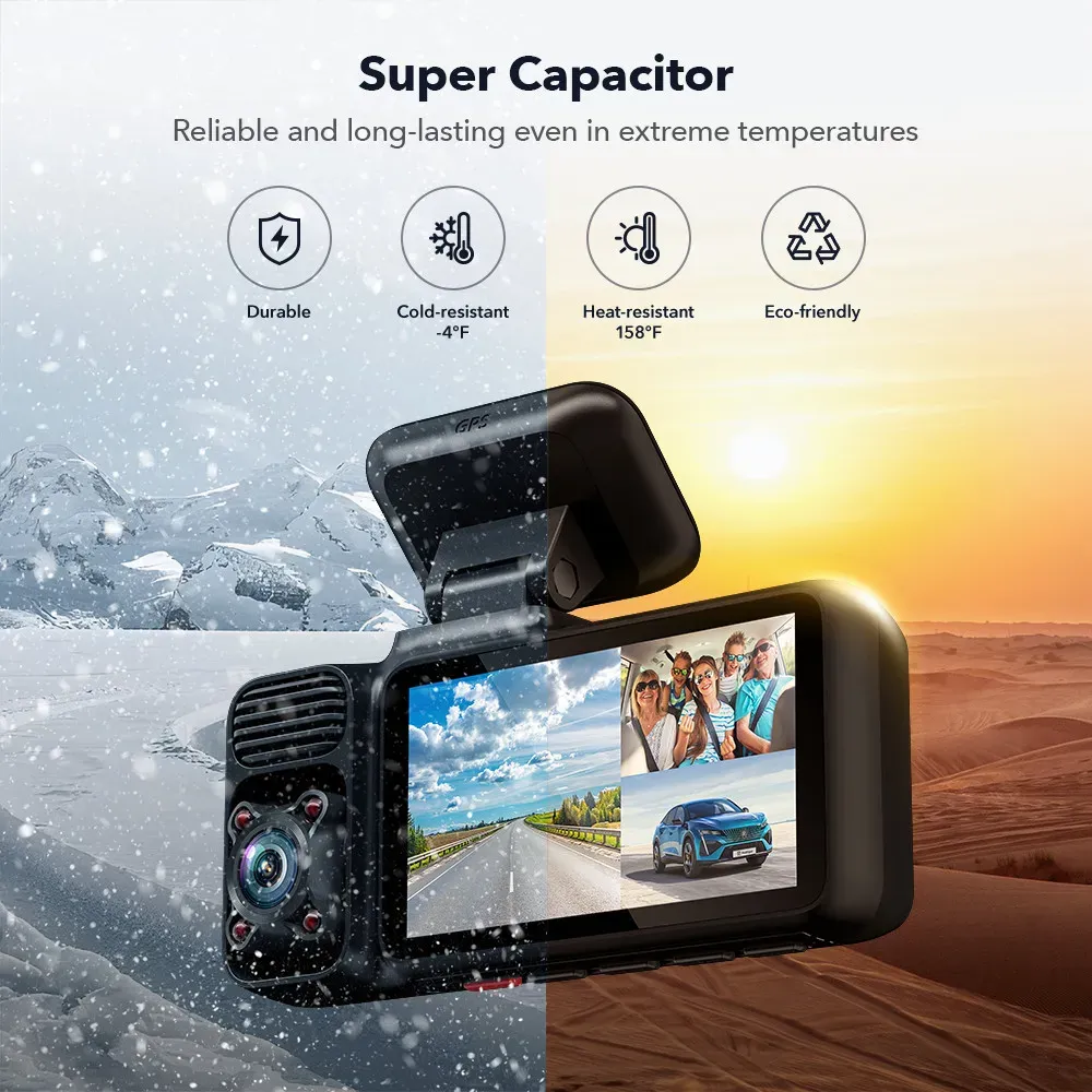 4K 3 Channel Dash Cam with 5G WiFi view 8
