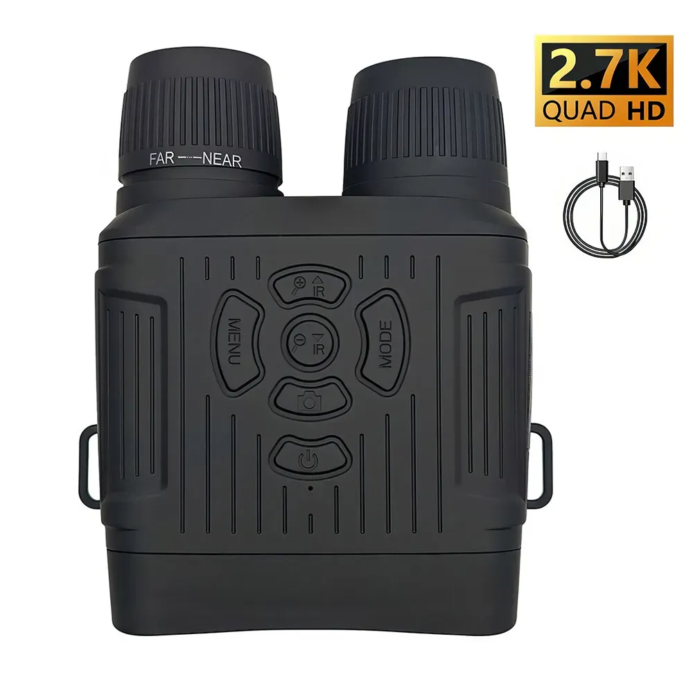 2.7K Infrared Night Vision Goggles with 36MP Resolution and 10X Zoom, Black view 2