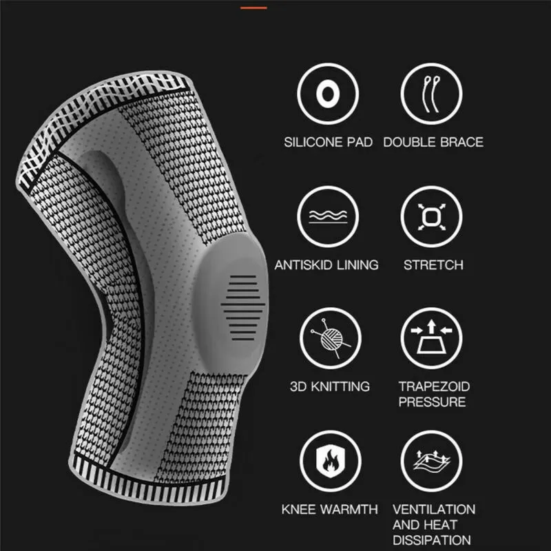Black Knee Compression Sleeve for Sports Support, Size M view 2
