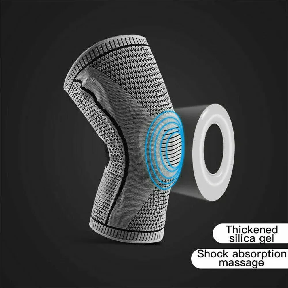 Black Knee Compression Sleeve for Sports Support, Size M view 4