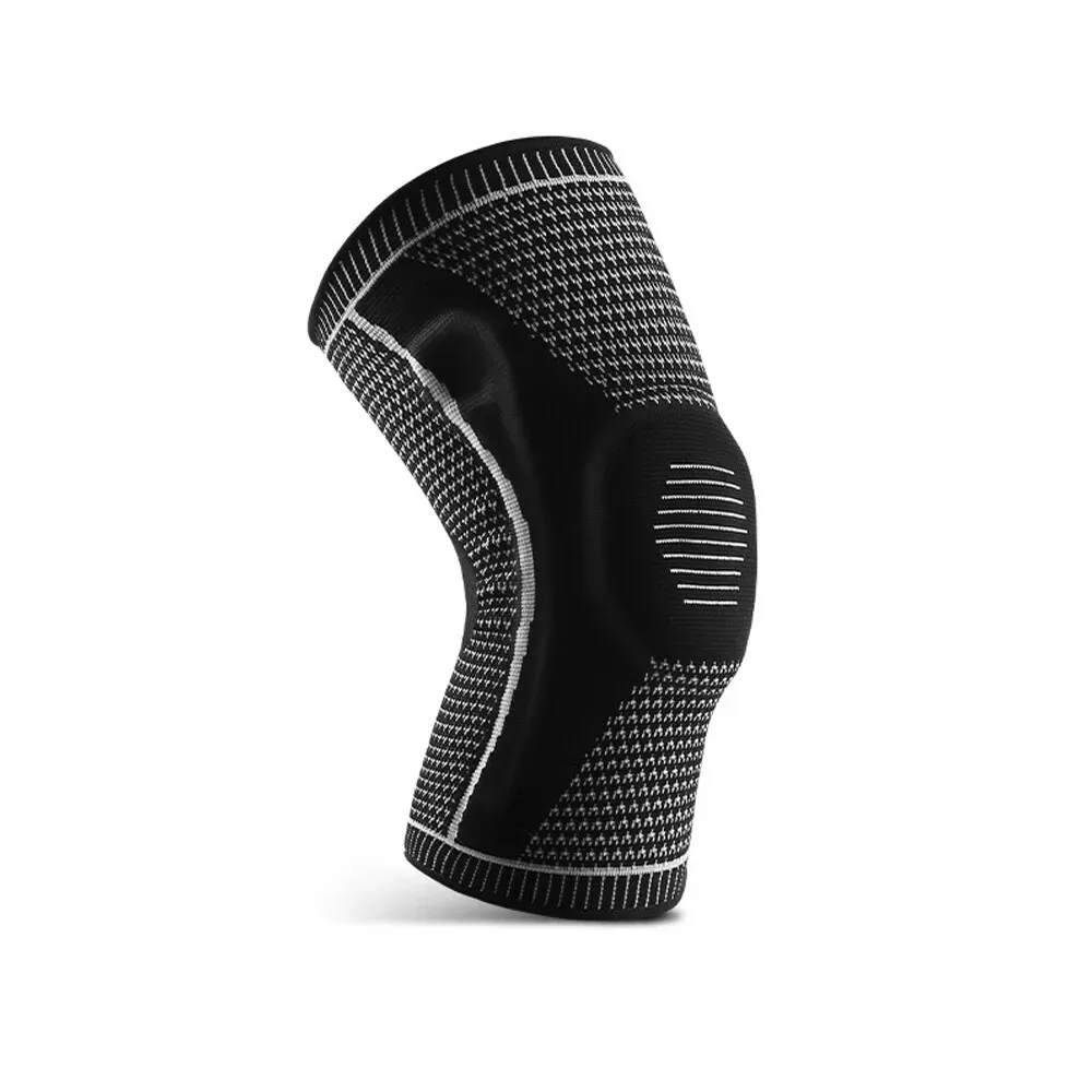 Black Knee Compression Sleeve for Sports