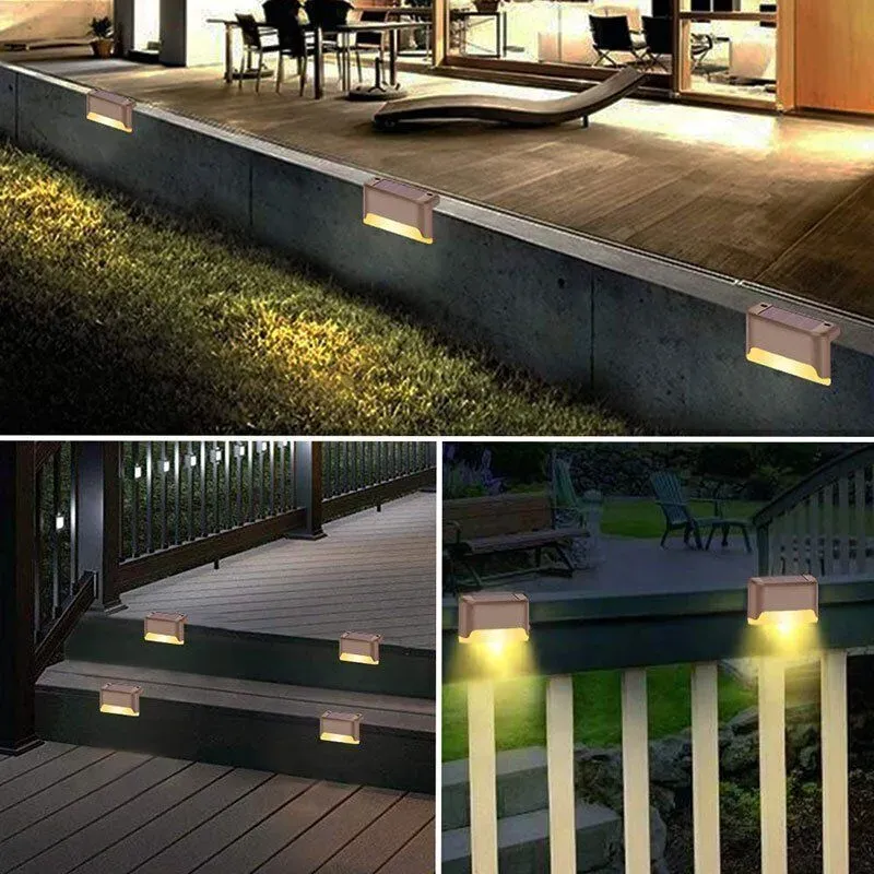 Multicoloured warm Solar LED Deck Lights - 4-Pack Warm White Outdoor Pathway view 10