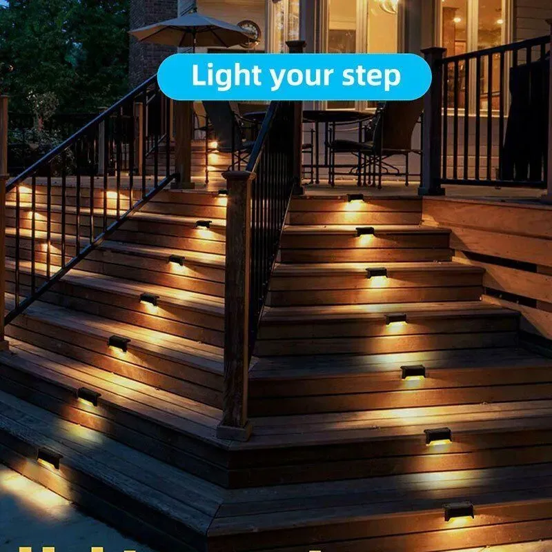 Multicoloured warm Outdoor Solar LED Deck Lights - Warm White view 9