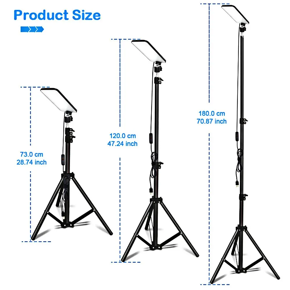 1.8m Telescopic Black Tripod LED Work Light for Camping and Outdoor Use view 5