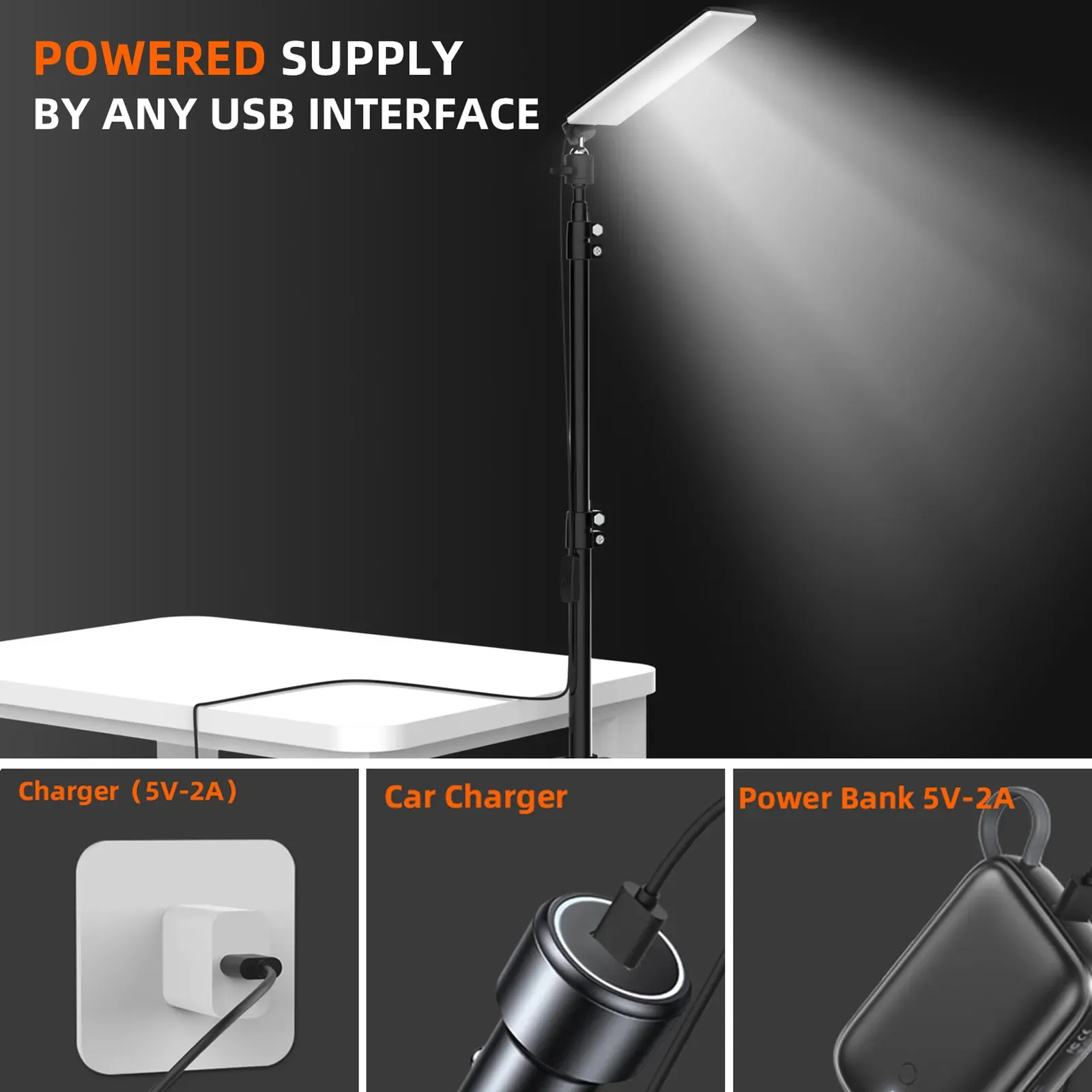 1.8m Telescopic Black Tripod LED Work Light for Camping and Outdoor Use view 9