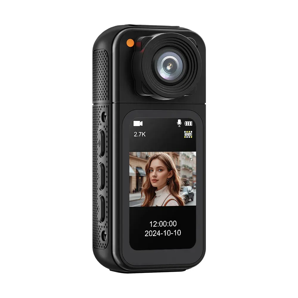2.7K HD Mini Action Camera, Portable Thumb Camera with 180° Rotating Lens, Black view 4