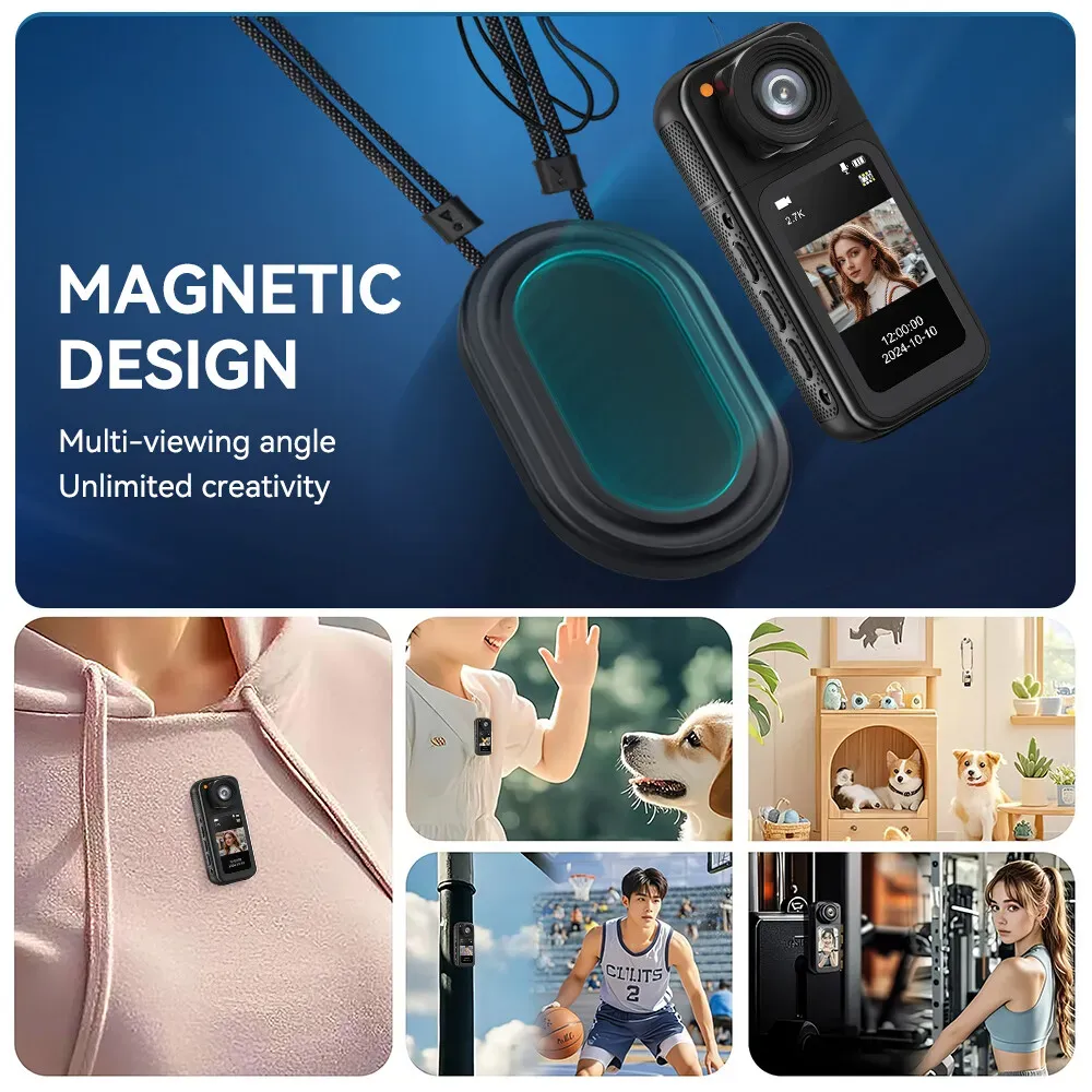 2.7K HD Mini Action Camera with 180° Rotating Lens view 6