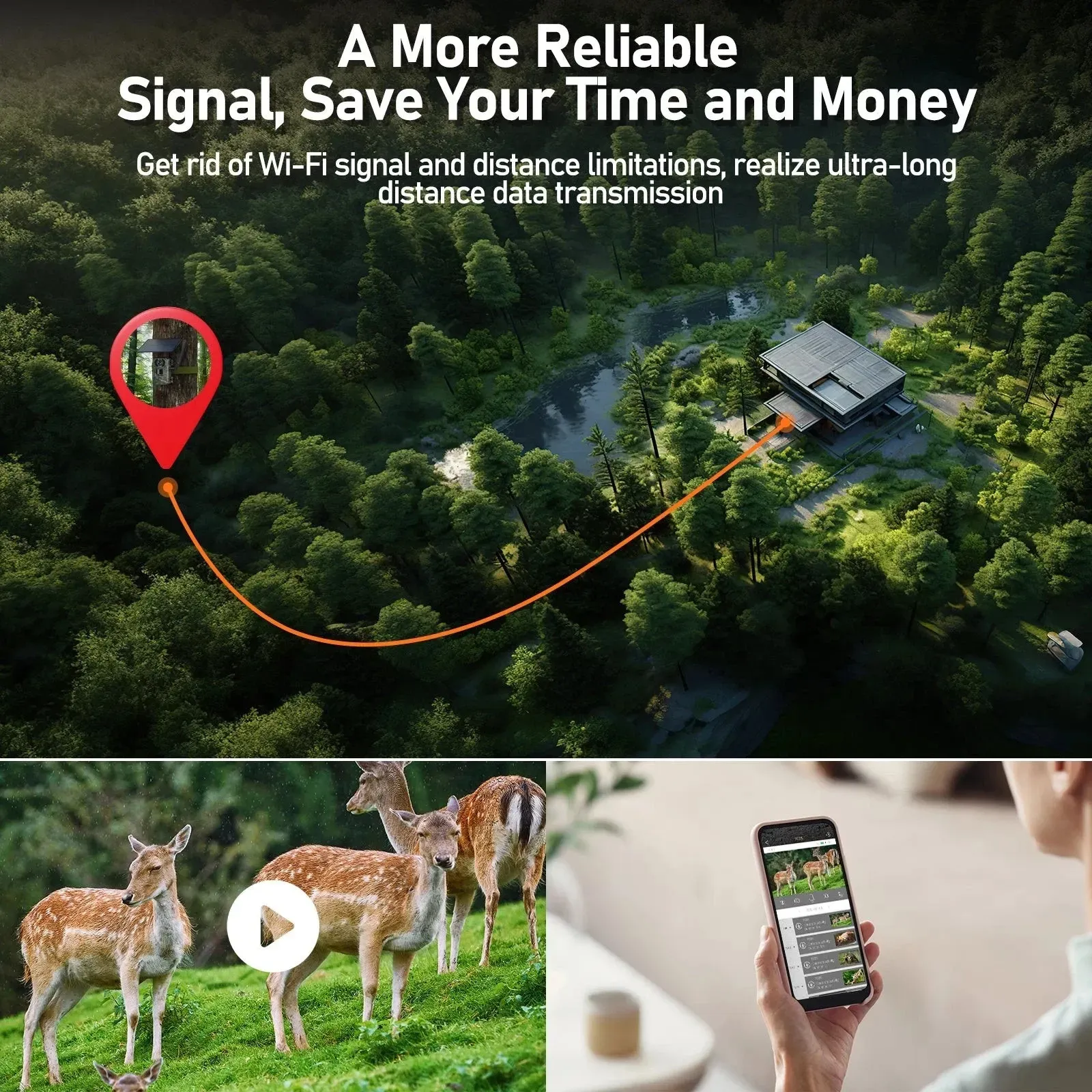 32MP Solar Trail Camera with 2.5K Video and 940NM No Glow Night Vision view 4