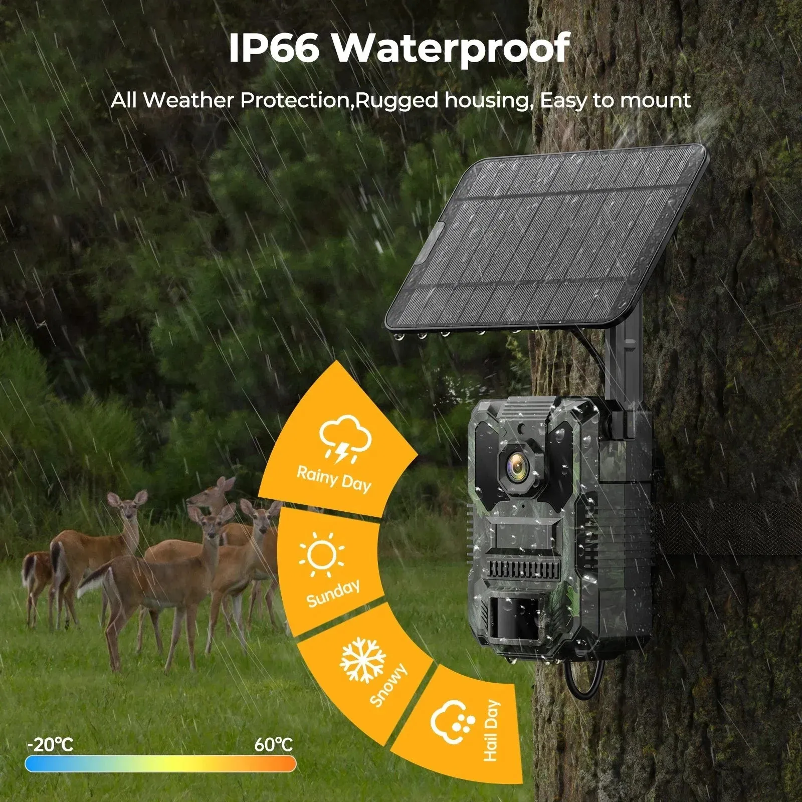 32MP Solar Trail Camera with 2.5K Video and 940NM No Glow Night Vision view 7