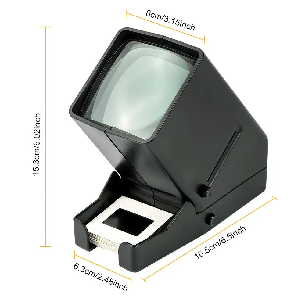 Photography Slide Viewer with 3X Magnification, Black, Desktop Design view 2