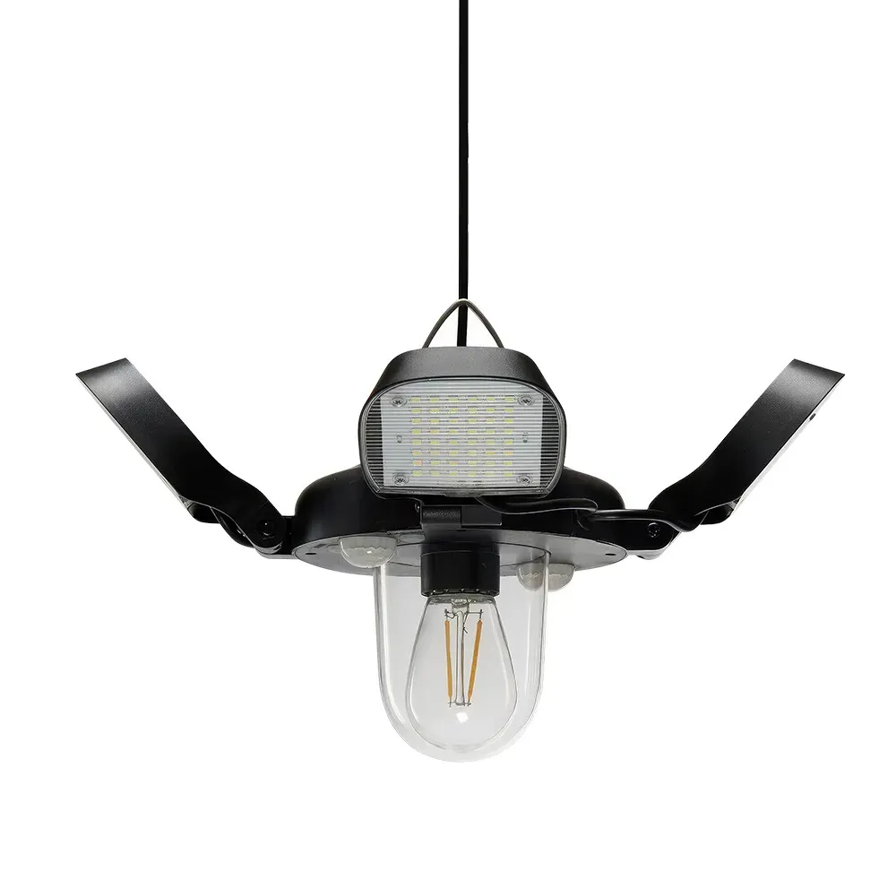 Solar Pendant Light 192LED Waterproof Motion Sensor Indoor Outdoor Black view 4