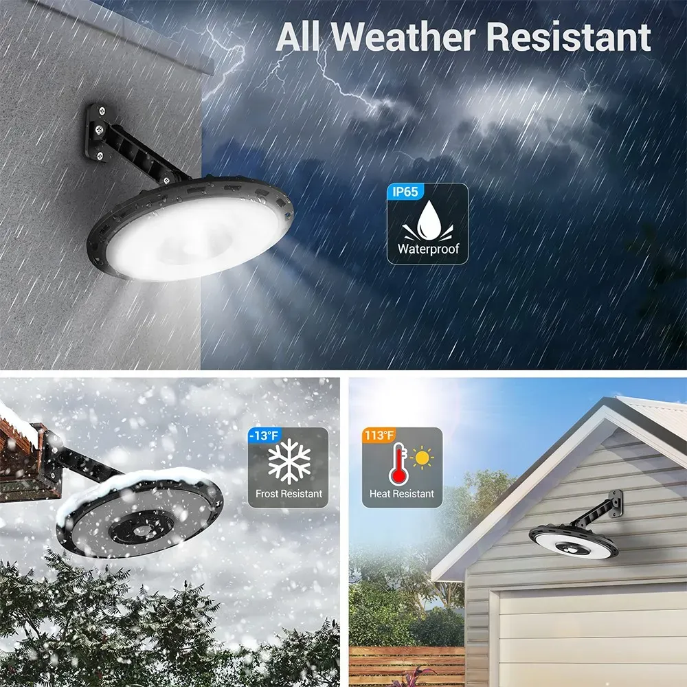 3000LM Black Solar Sensor LED Lights with Dual Head for Outdoor Use view 5
