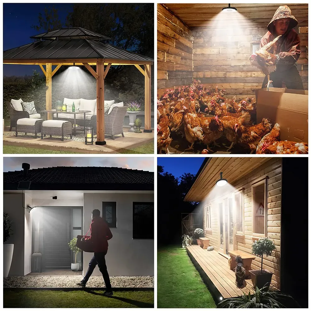 3000LM Black Solar Sensor LED Light with Dual Head for Outdoor Use view 3