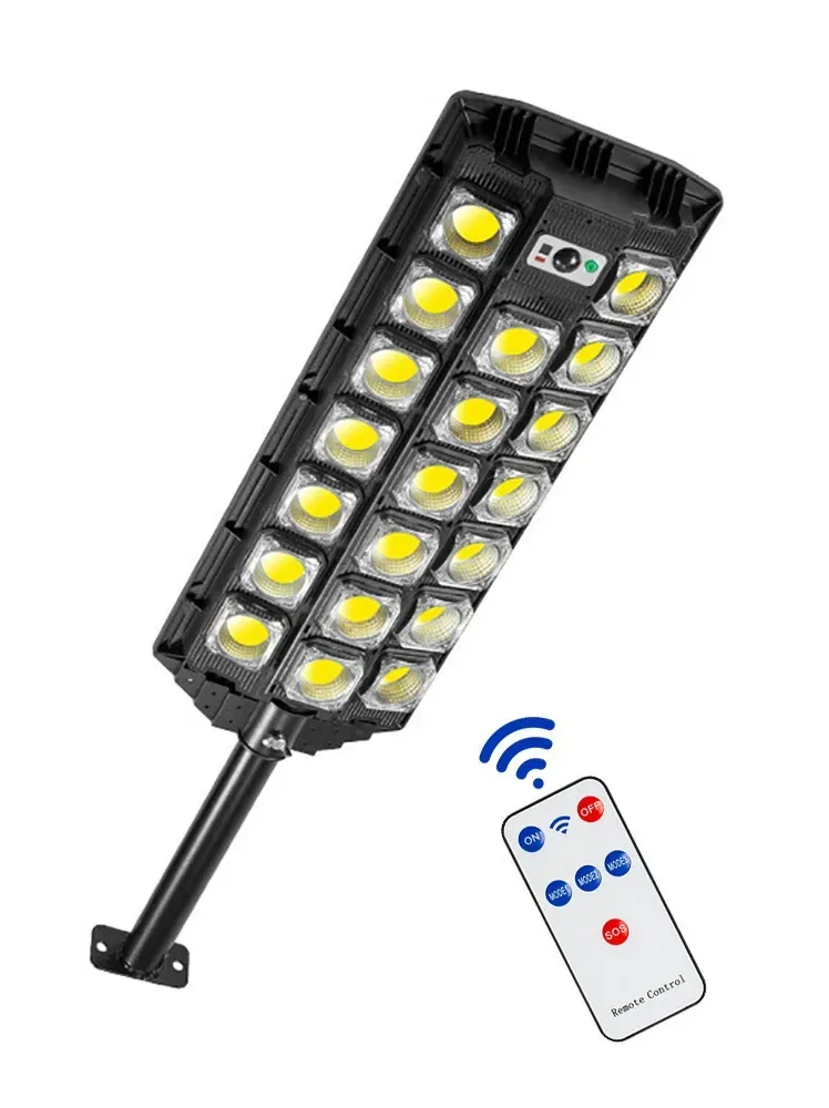 80000LM 5000W Black Solar Street LED Light with Radar Sensor and Remote