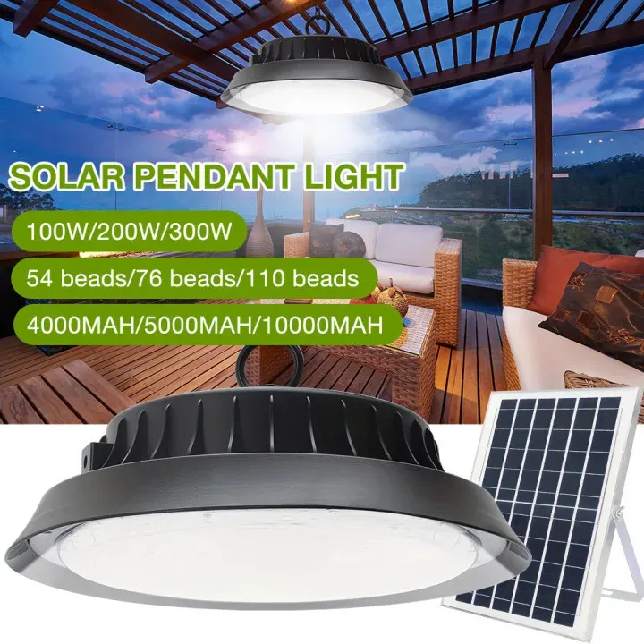 Solar Power Outdoor UFO LED High Bay Light 100W Black for Shed Garage Shop view 6