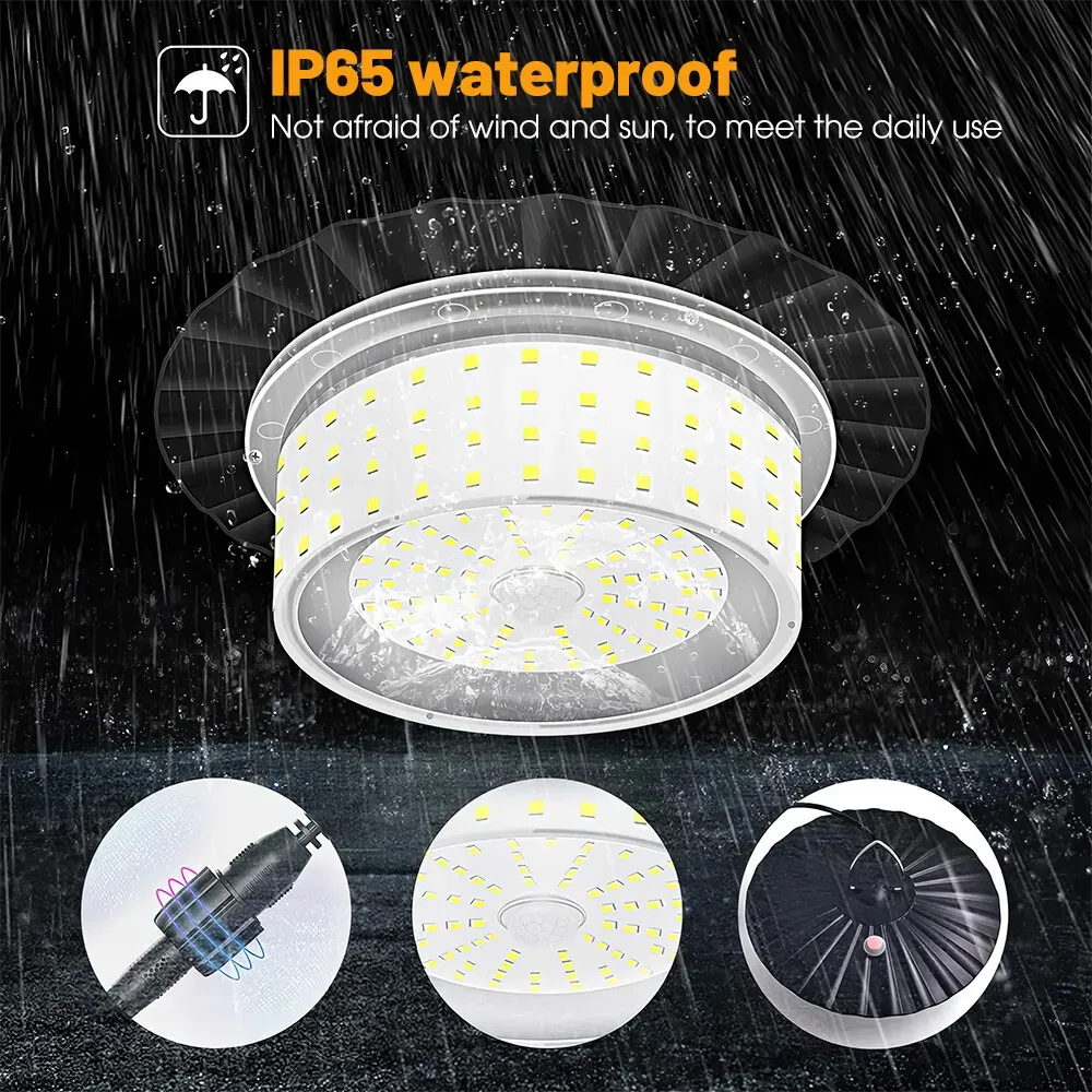 3000LM Black Solar Shed Light with 244 LEDs view 9