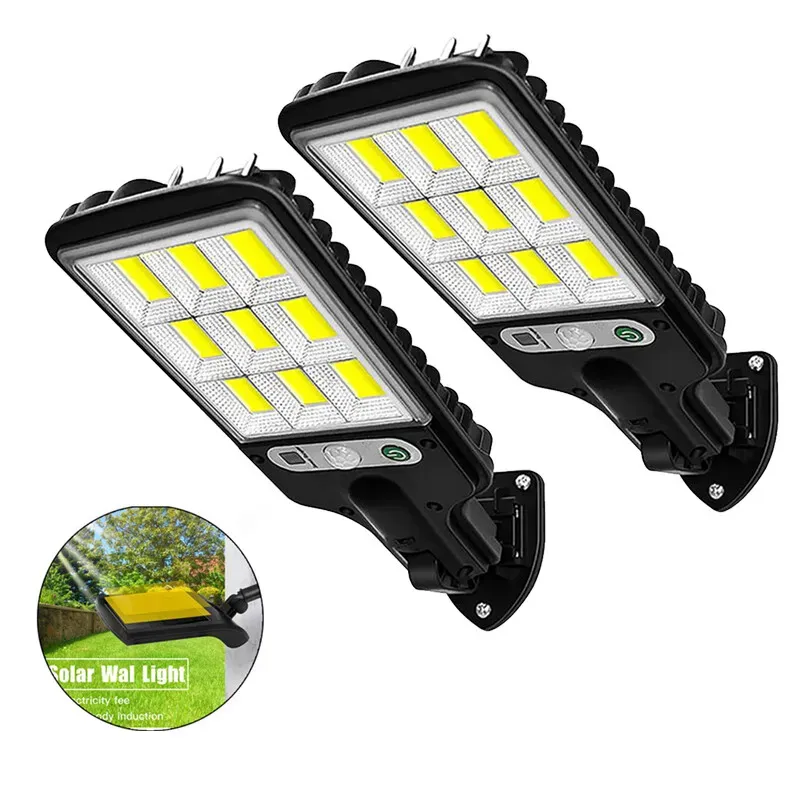 8-Pack 9000W Black Solar Security Lights with PIR Motion Sensor for Outdoor