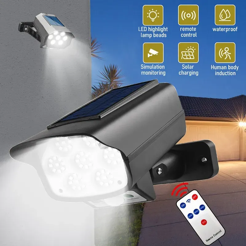 LED Motion Solar Sensor Light 63 LED Black Outdoor Security Flood Lamp 2-Pack view 3
