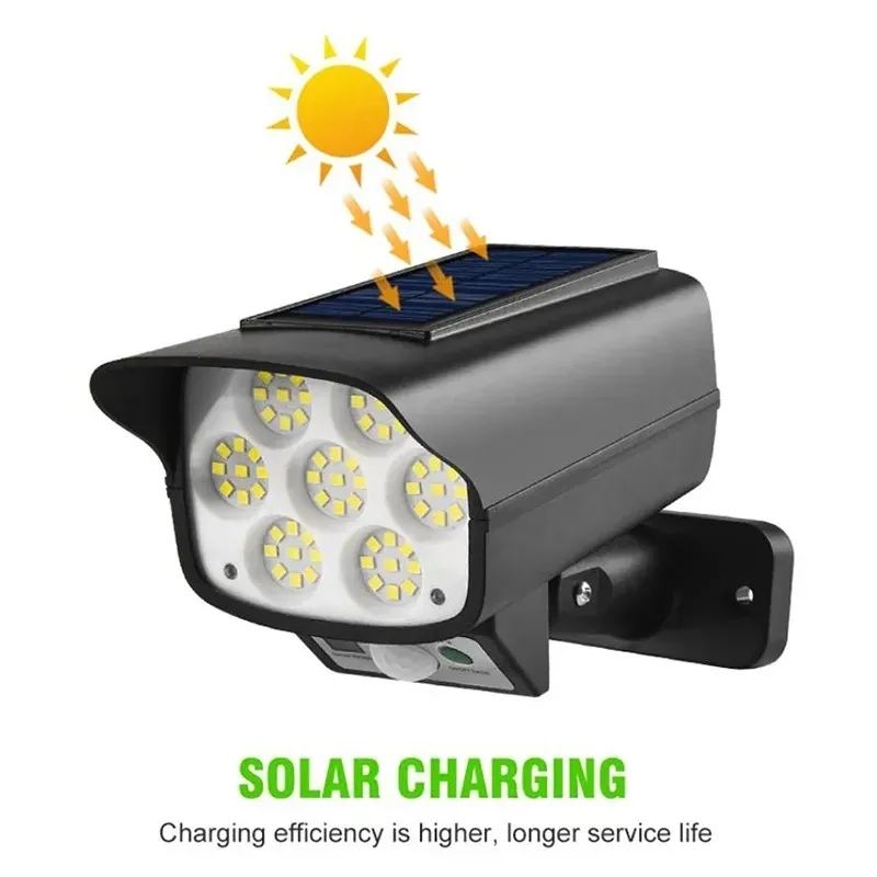 LED Motion Solar Sensor Light 63 LED Black Outdoor Security Flood Lamp 2-Pack view 4