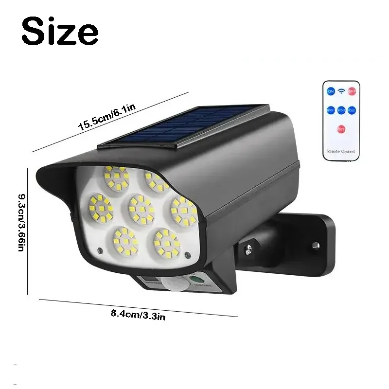 LED Motion Solar Sensor Light 63 LED Black Outdoor Security Flood Lamp 2-Pack view 8
