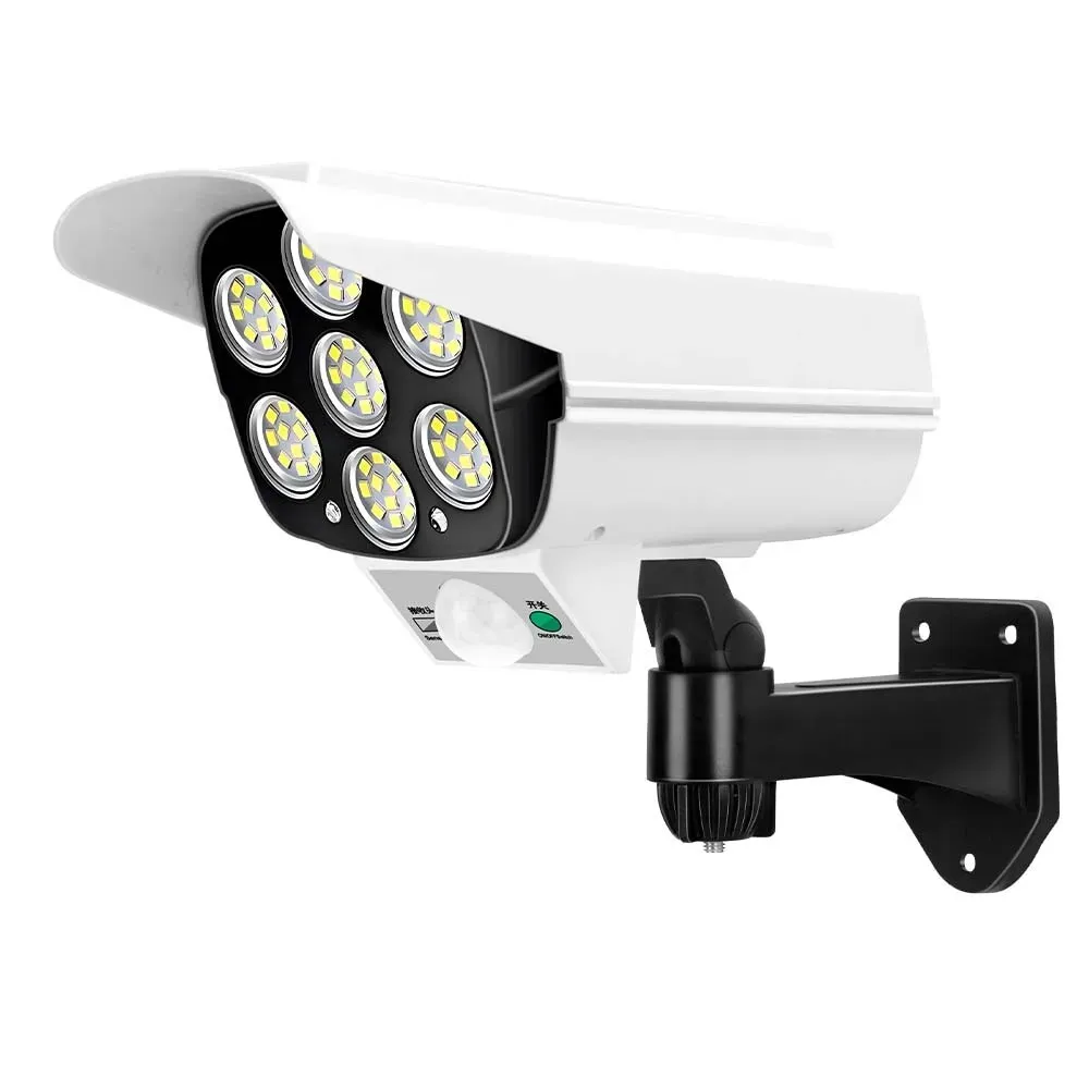 White 77 LED Solar Motion Sensor Light with Remote