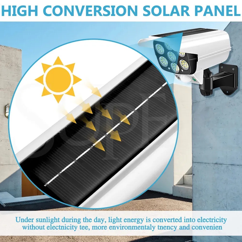 White 77 LED Solar Motion Sensor Light with Remote view 5