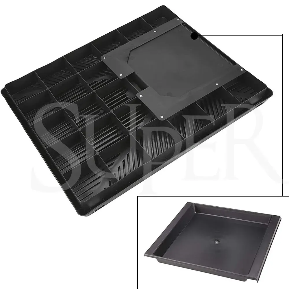 Portable Indoor Dog Potty Training Grass Mat in Black, 1060x410x70mm view 9