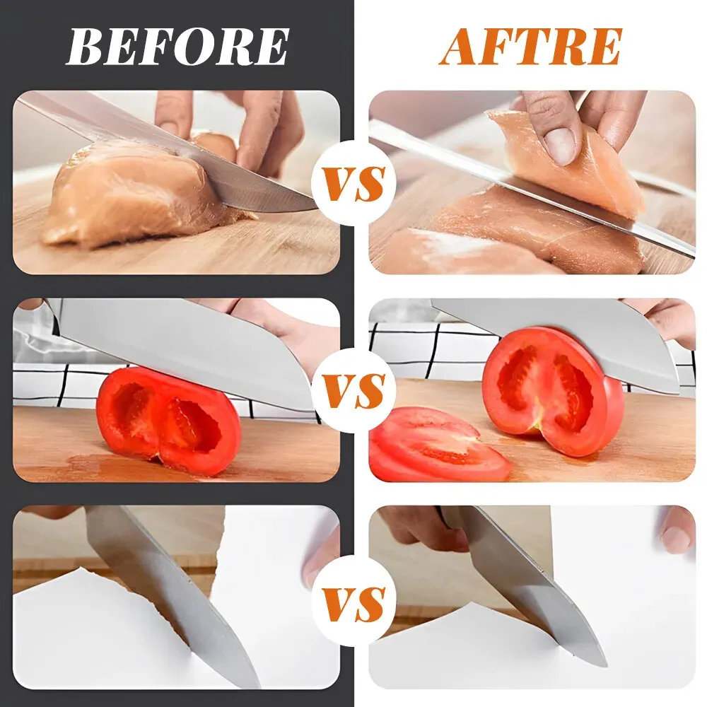 Brown Manual Knife Sharpener with Diamond Discs and Magnetic Angle Base view 4