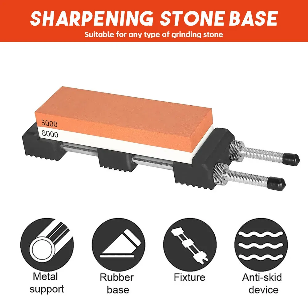 Red Dual Whetstone Knife Sharpener Set 400/8000 Grit with Silicone Base and view 5