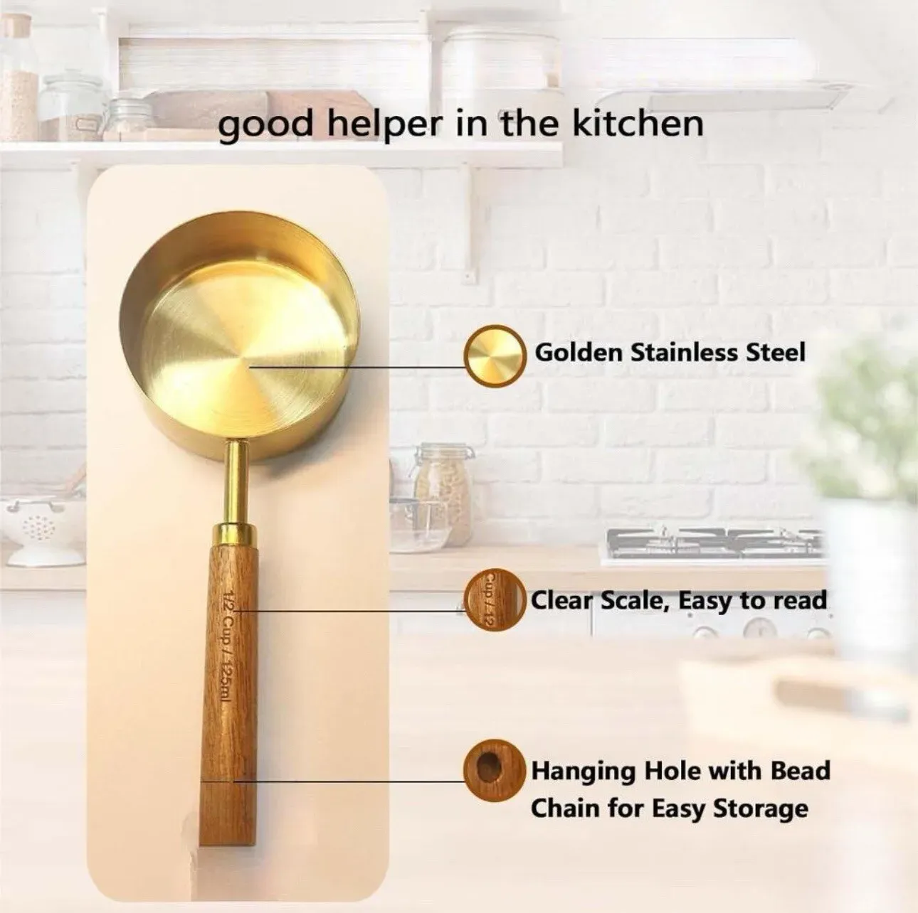 Stainless Steel Measuring Cups and Spoons Set view 2