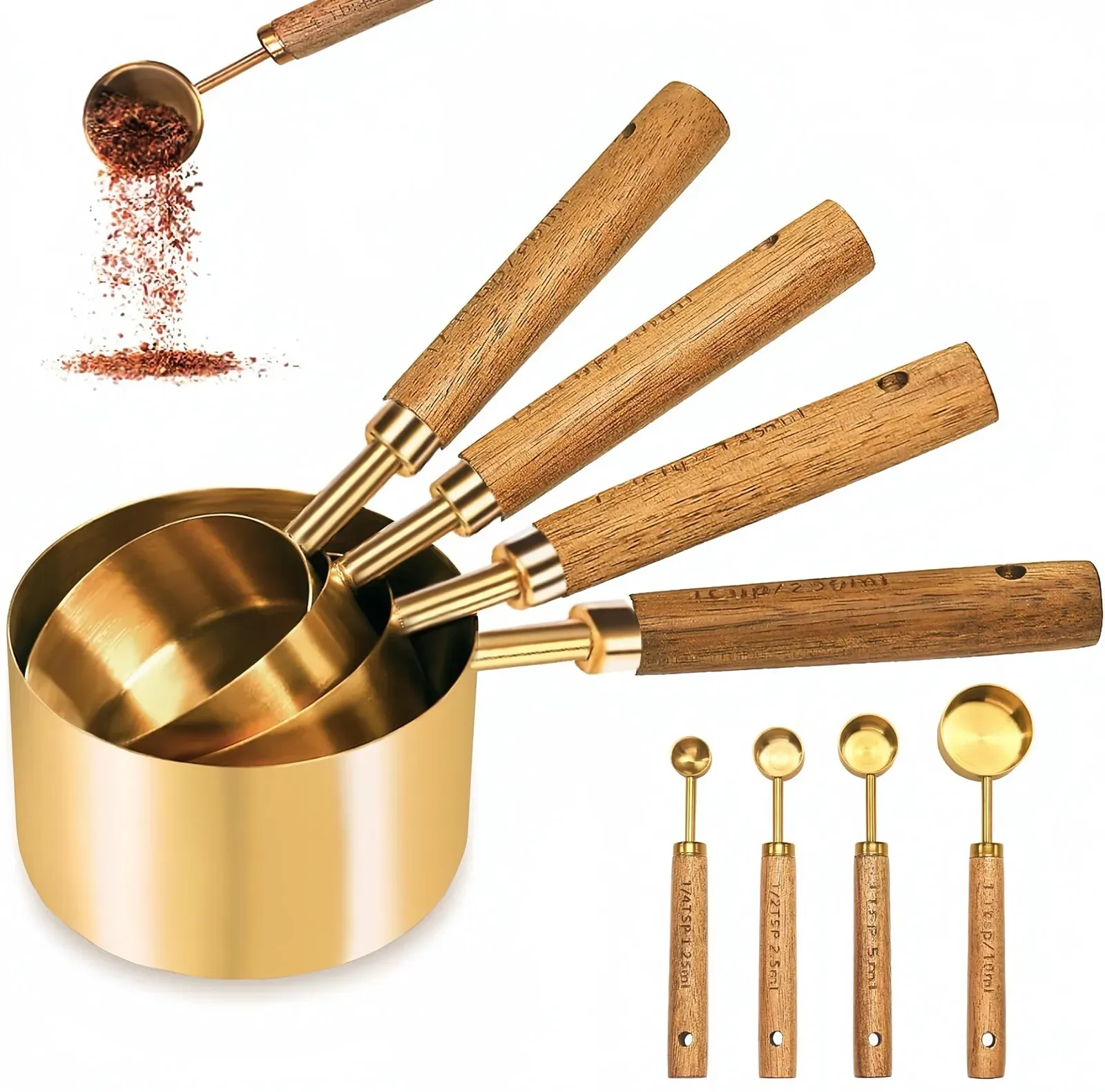 Stainless Steel Measuring Cups and Spoons Set view 8