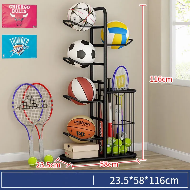 Black Ball Storage Rack for Football view 5