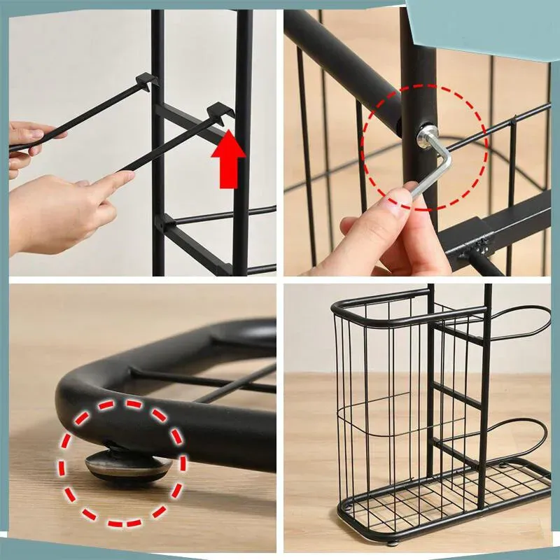 Black Ball Storage Rack for Football view 10