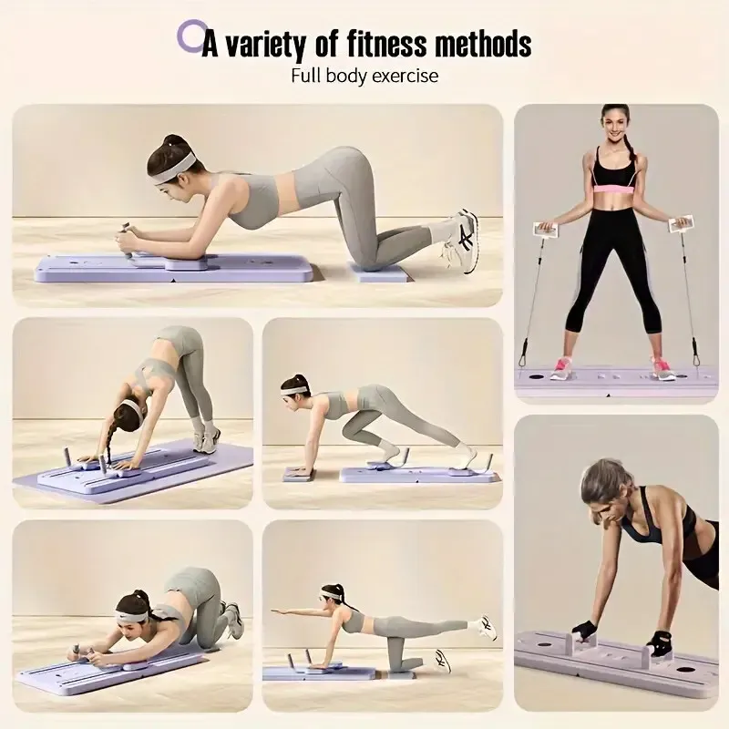 8-in-1 Multifunctional Fitness Board in Black for Core Strength and Abdominal view 3