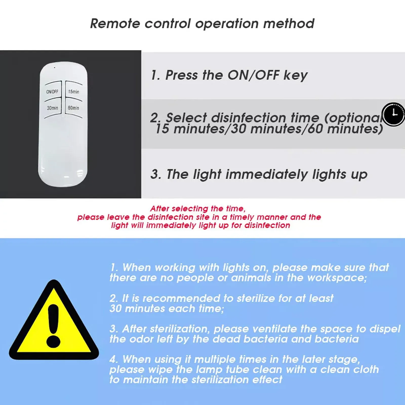 38W Black UVC UV Light Ozone Germicidal Lamp for Home and Office Disinfection view 8