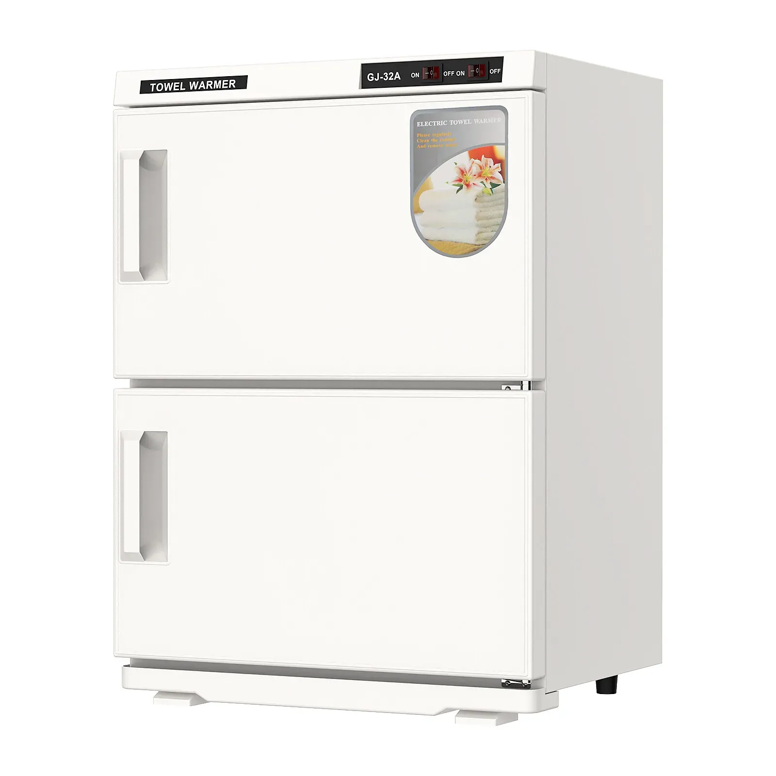 White 16L Black Hot Towel Warmer UV Sterilizer Cabinet for Salon and Home Use view 7