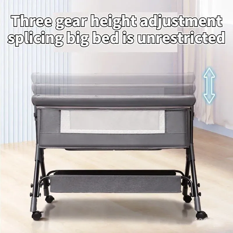Portable Baby Bassinet Cot Crib Bedside Co Sleeper in Pink, 92x68x80CM view 2